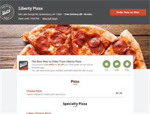 Tablet Screenshot of libertypizzaqueensbury.com
